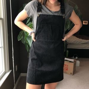 BLACK OVERALL DRESS